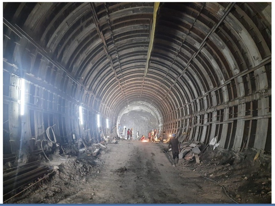 Construction work on the new railway line connecting Dimapur to Kohima is progressing steadily. (Photo Courtesy: NFR)